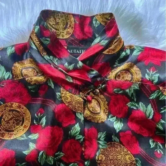 Vintage 80’s Notations Silky Secretary Blouse 8 - Picture 3 of 10